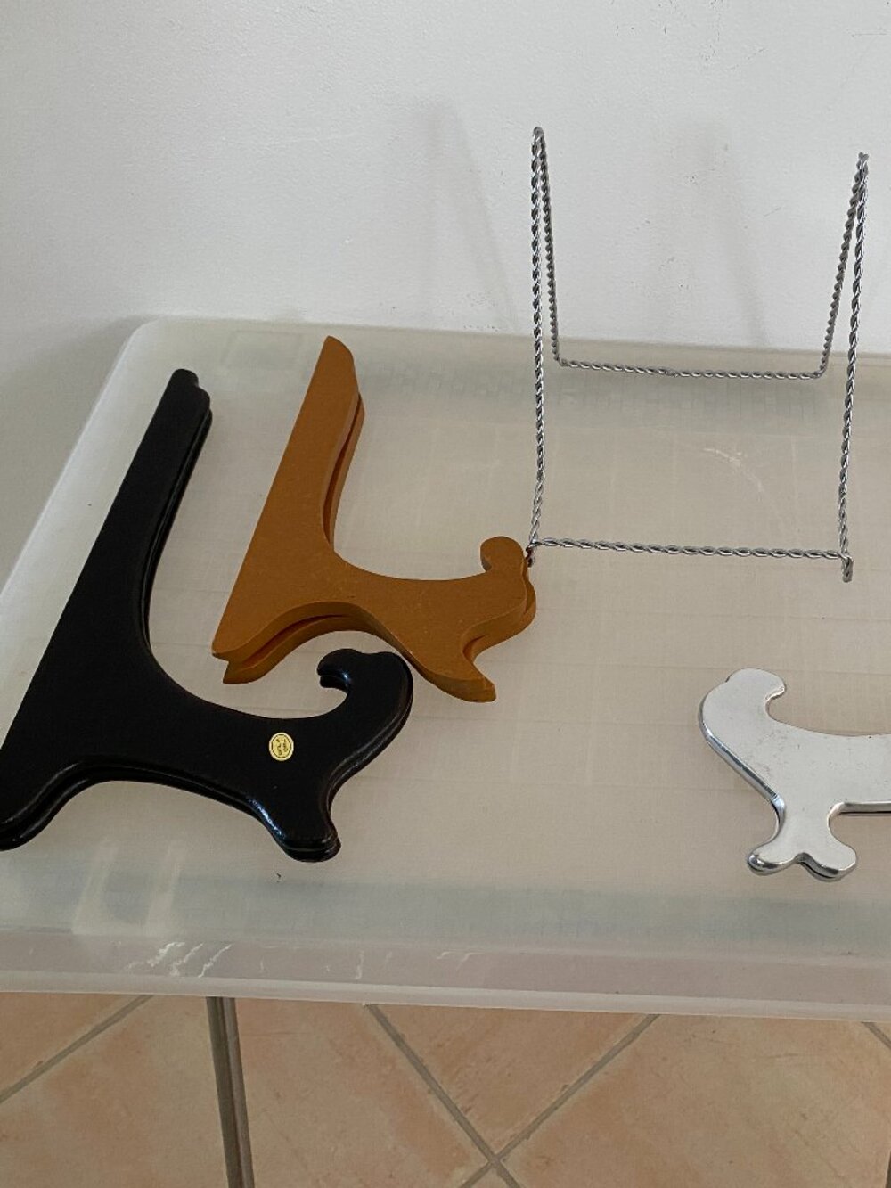 Set of 3 Stands (2 Wood & 1 Metal)